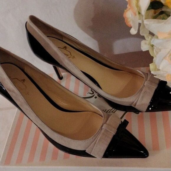 Footcandy Taupe and Black Heels - Picture 11 of 11